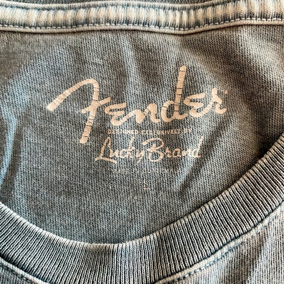 Lucky Brand Mens Fender Graphic Tee, Sz L - Picture 2 of 3
